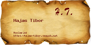 Hajas Tibor névjegykártya